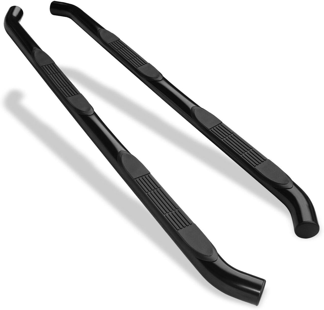 BETTER AUTOMOTIVE3" Black Side Step Rails Compatible with 2005-2023 Toyota Tacoma Double Cab Side Bars NERF Bars Running Board Steps