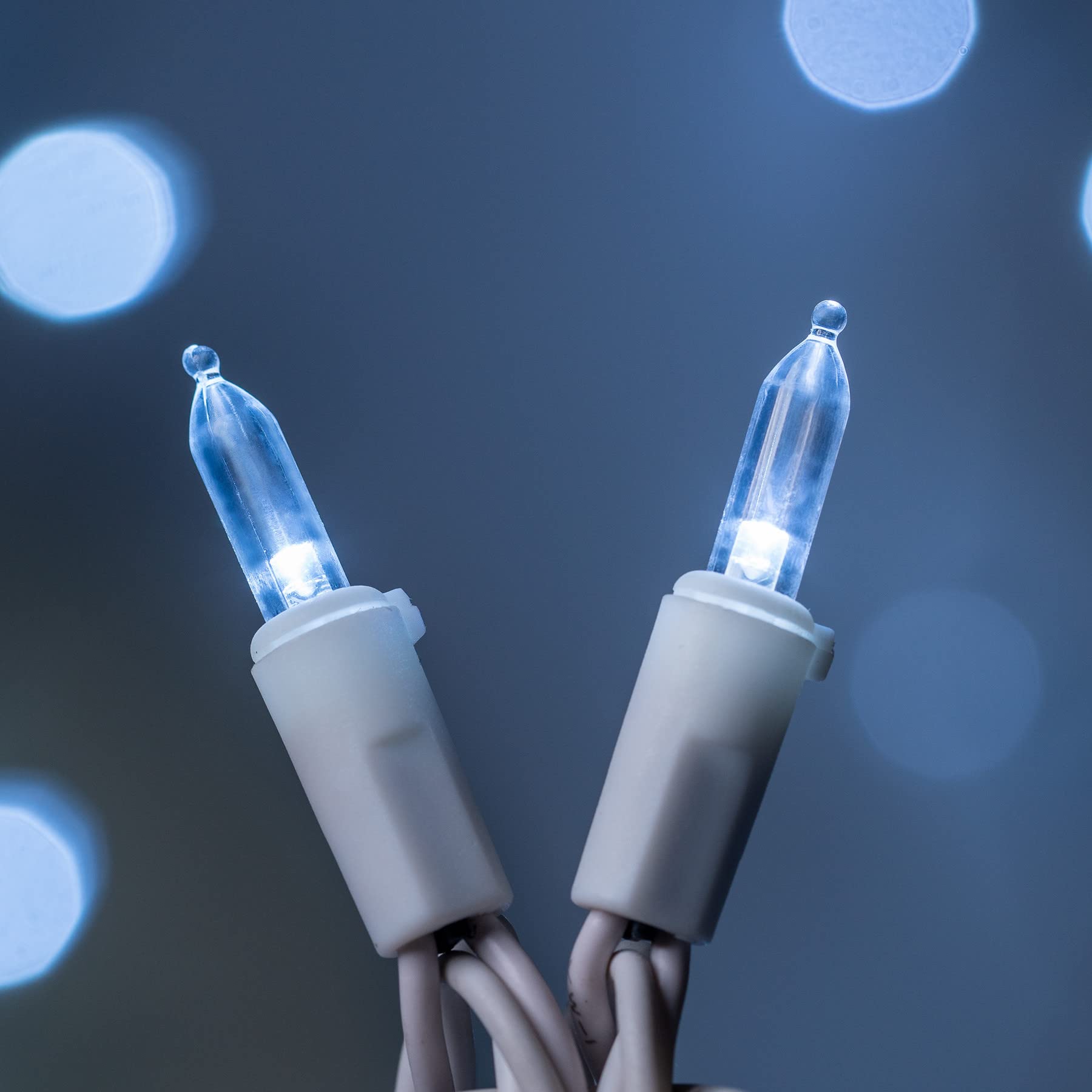 Luces Navideñas Blancas Con Cable Blanco Guirnalda Luces Navidad 300