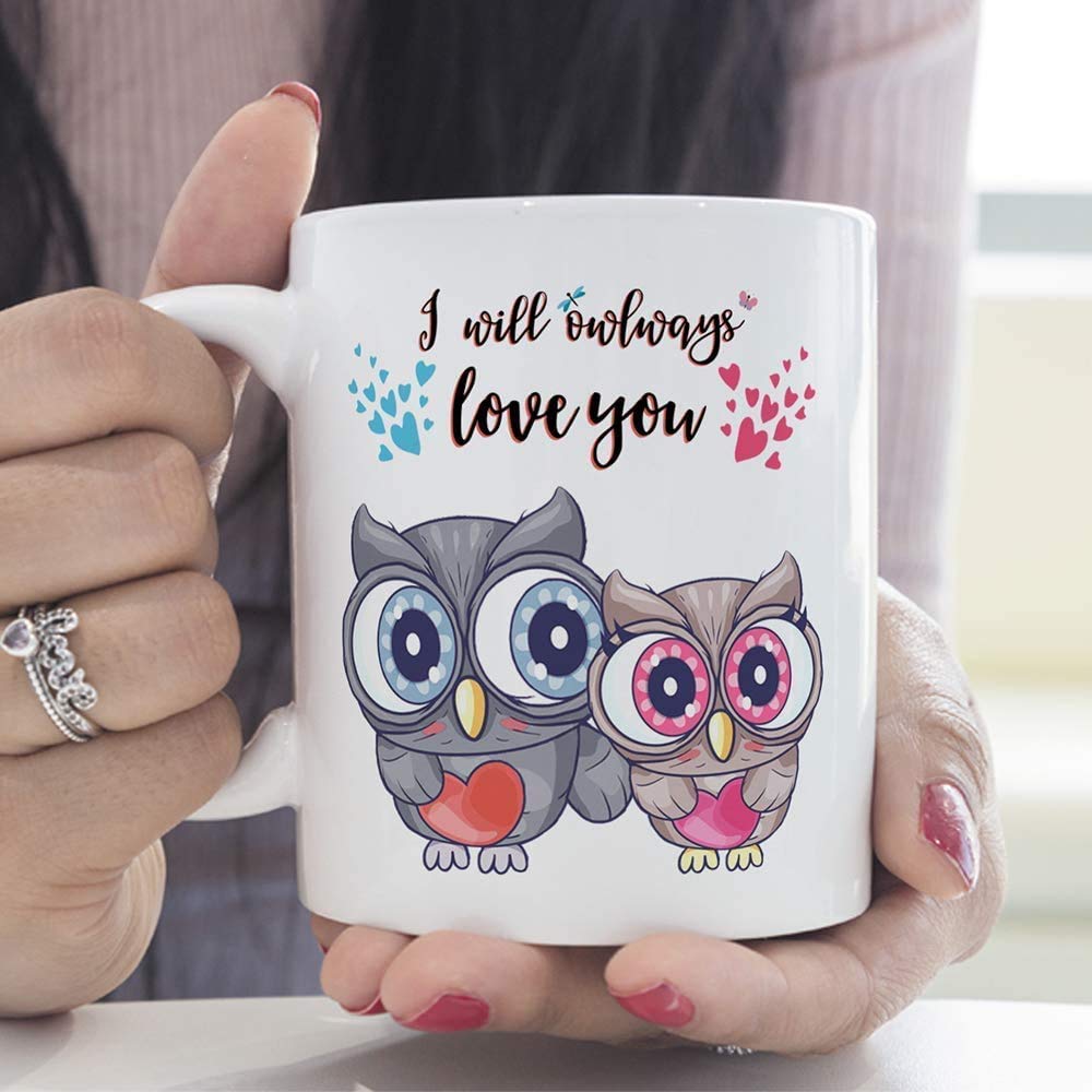 HomeShop EKart Ceramic Coffee Mug I Love You Gifts, Velentines Love Gifts for Boyfriend, Girlfriend, Wife, Husband - 1 Pieces, Multicolour, 300 ml