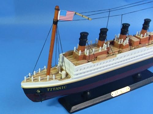 Miniatura 6 de Hampton Nautical RMS Titanic Cruise Ship, 14 pulgadas, blanco