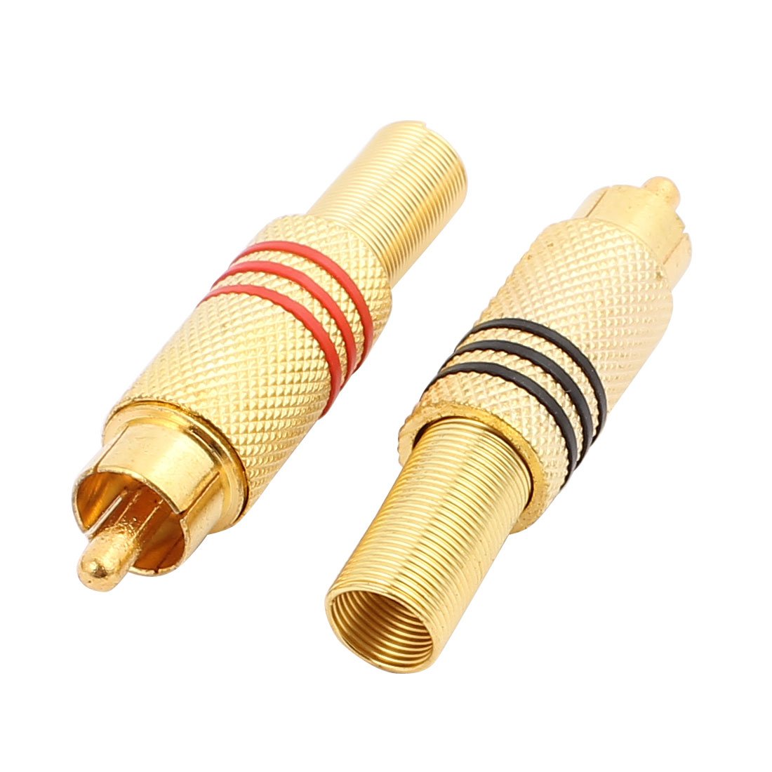 Aexit 48 pcs mâle rca jack audio/video audio verrouillage connecteurs adaptateur de câble d'or (931f60806e64581e4368b3d6db6281a7)