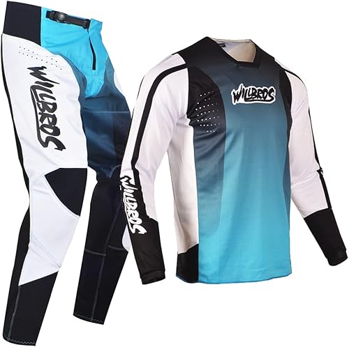 Miniatura 3 de Willbros Conjunto de pantalones de jersey de motocross para hombre, conjunto de equipo MX para motocross, todoterreno, carreras de carreras para