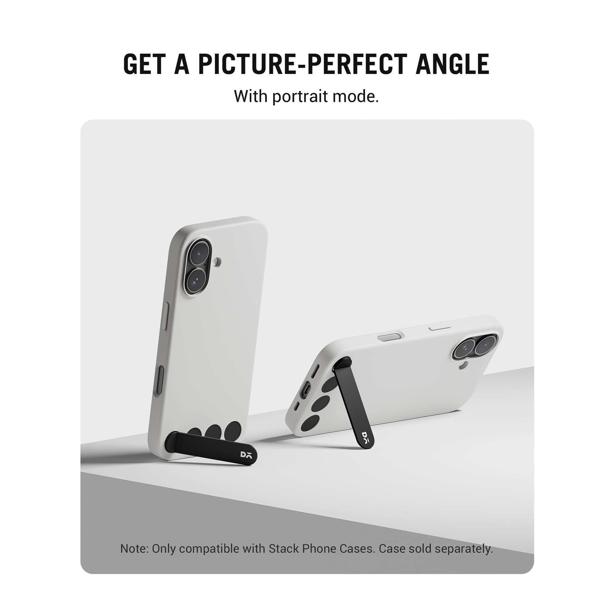 DailyObjects Stack Phone Kickstand/Phone Stand/Mobile Holder, Vertical and Horizontal Stand, Adjustable Angle, Compatible with iPhone - Carbon Black — Amazon image 9