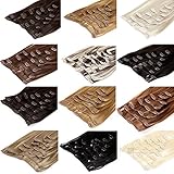 Clip In Extensions Haarverlängerung - 8 Haarteile Set - 60 cm lang und glatt #8 hellbraun