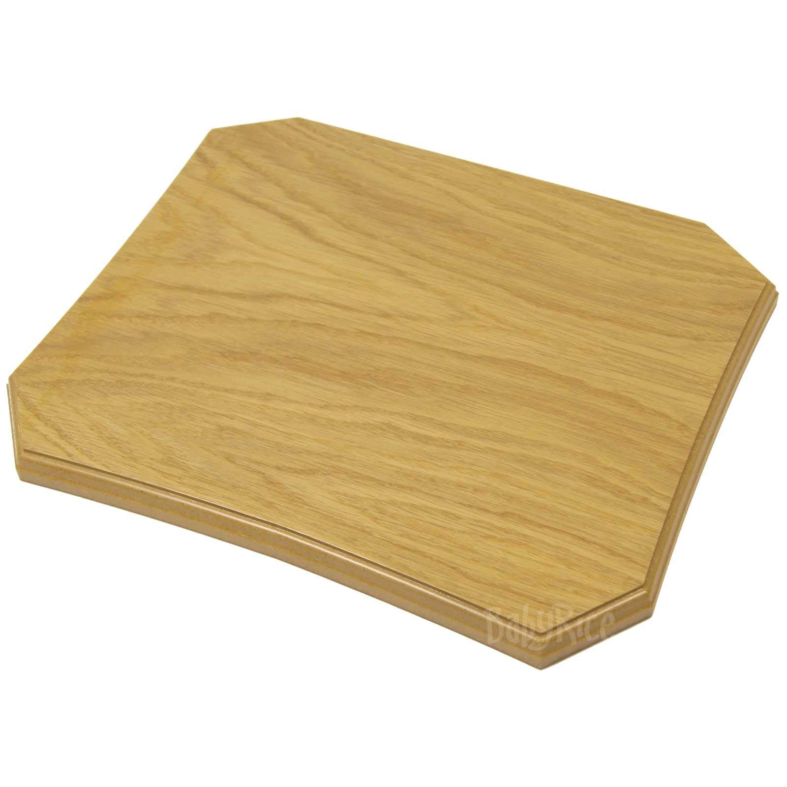 BabyRice Oak Veneer Curved Large Plinth Display Stand Base 10x12 for Model, Trophy, Award, Cast, Sculpture Block