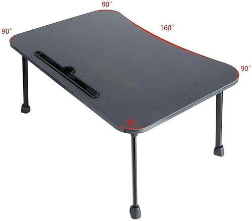 Miniatura 5 de Mesa de cama plegable para laptop, bandeja de desayuno portátil con ranura para computadora portátil para trabajar, leer, escribir, comer, ver