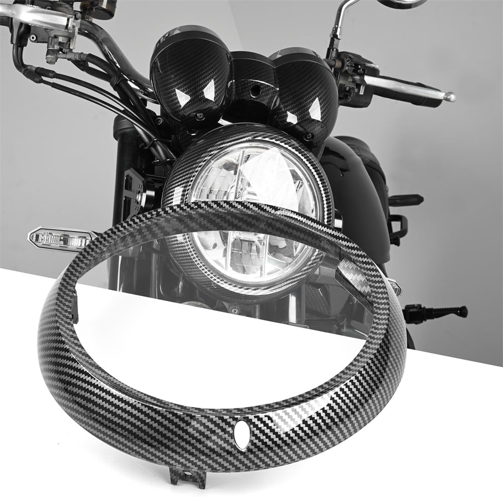 Fits for Kawasaki z900rs 2018-2024 Headlight Rim Plating W800 2020-2024 Headlamp rim fairing cover Z 900RS SE CAFE 2019 2021 2022 2023 Accessories (2D Carbon look)