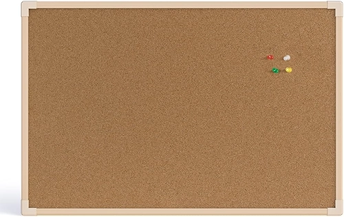 Quadro de Aviso Cortiça Moldura Madeira Pinus Neo STALO, 90x60