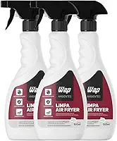 Kit 3 Limpa Air Fryer Limpa Utensílios Cozinha Fogão Eletrodoméstico Gordura Impregnada Biodegradável Citrus 500ml - Wap