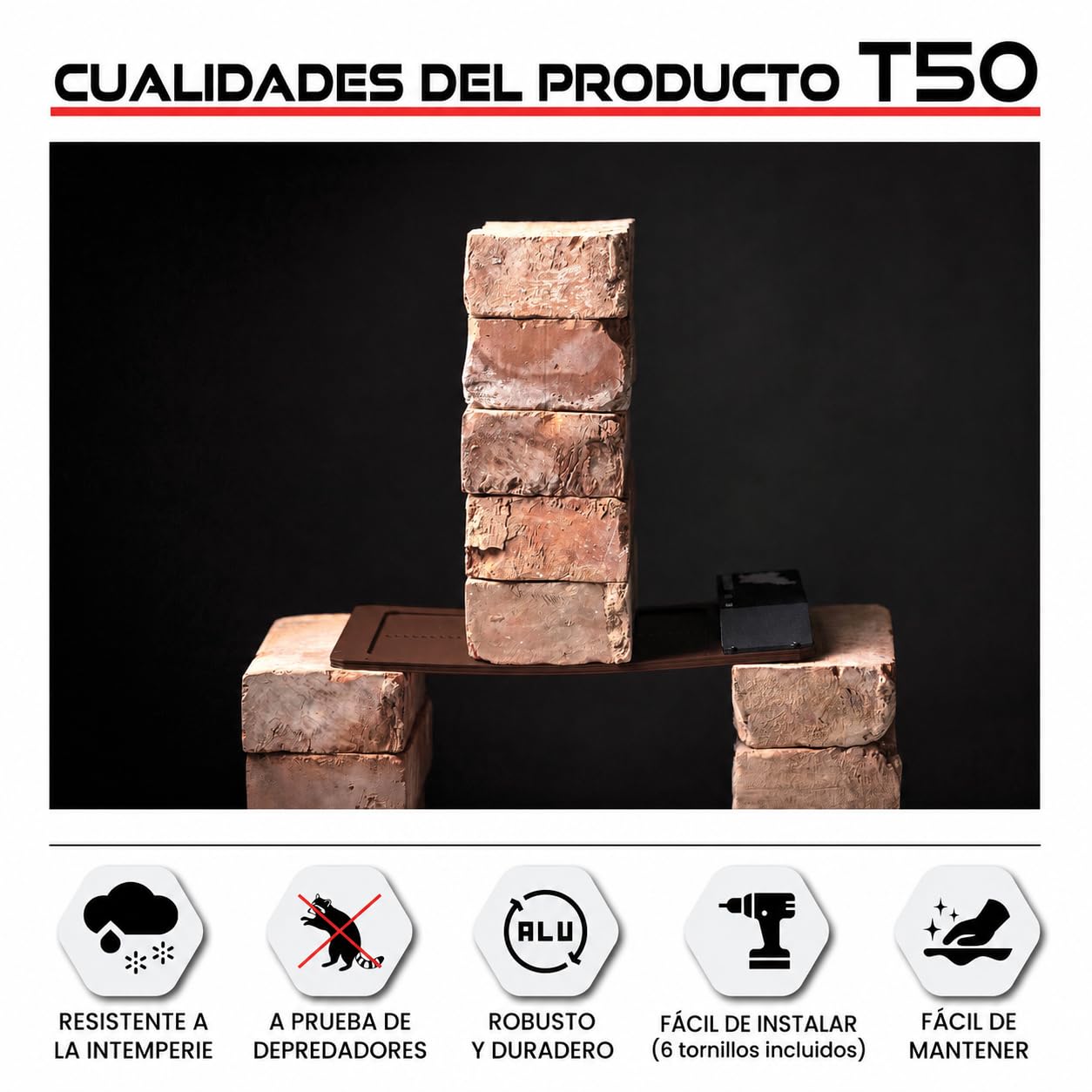 Run‑Chicken Door T50 Brown – Puerta automática marrón para gallineros, Funciona con Pilas AA, Control por App, Sensor de luz, Temporizador con retardo y Aluminio Resistente para Exteriores