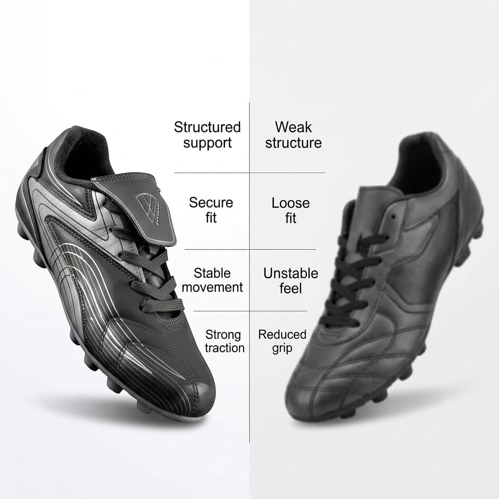Vizari Soccer Cleats Boys Girls | Youth Firm Ground Football Shoes | Athletic Outdoor Training & Match