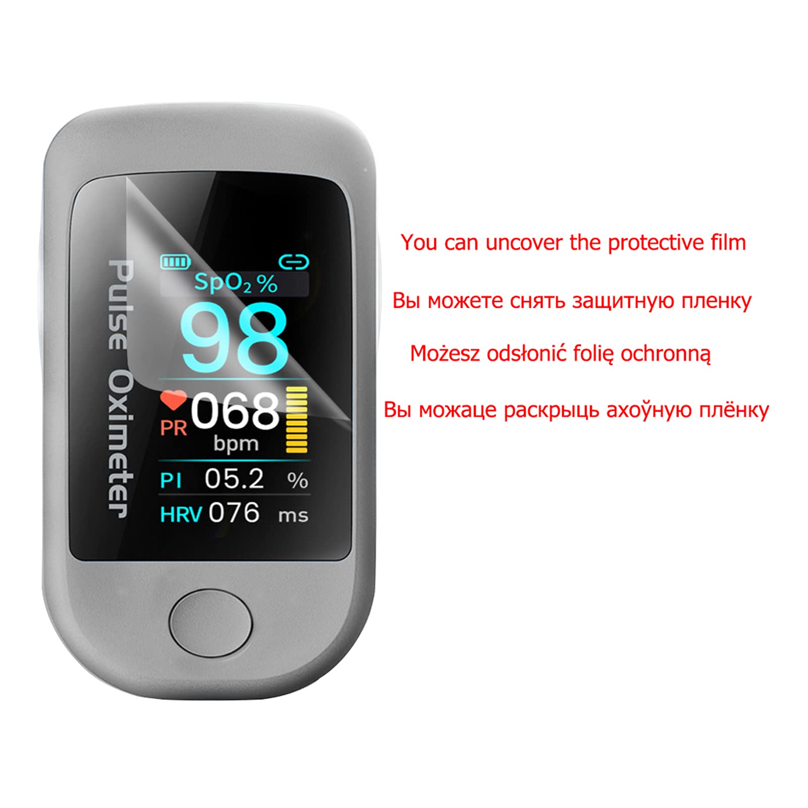 Ossimetro Portatile Monitor Per La Saturazione Di Ossigeno Nel Sangue Pulsossimetro Da Dito SpO2, Precisione Di Misurazione Superiore Registratore Squisito, Compatto E Leggero, Senza Batteria