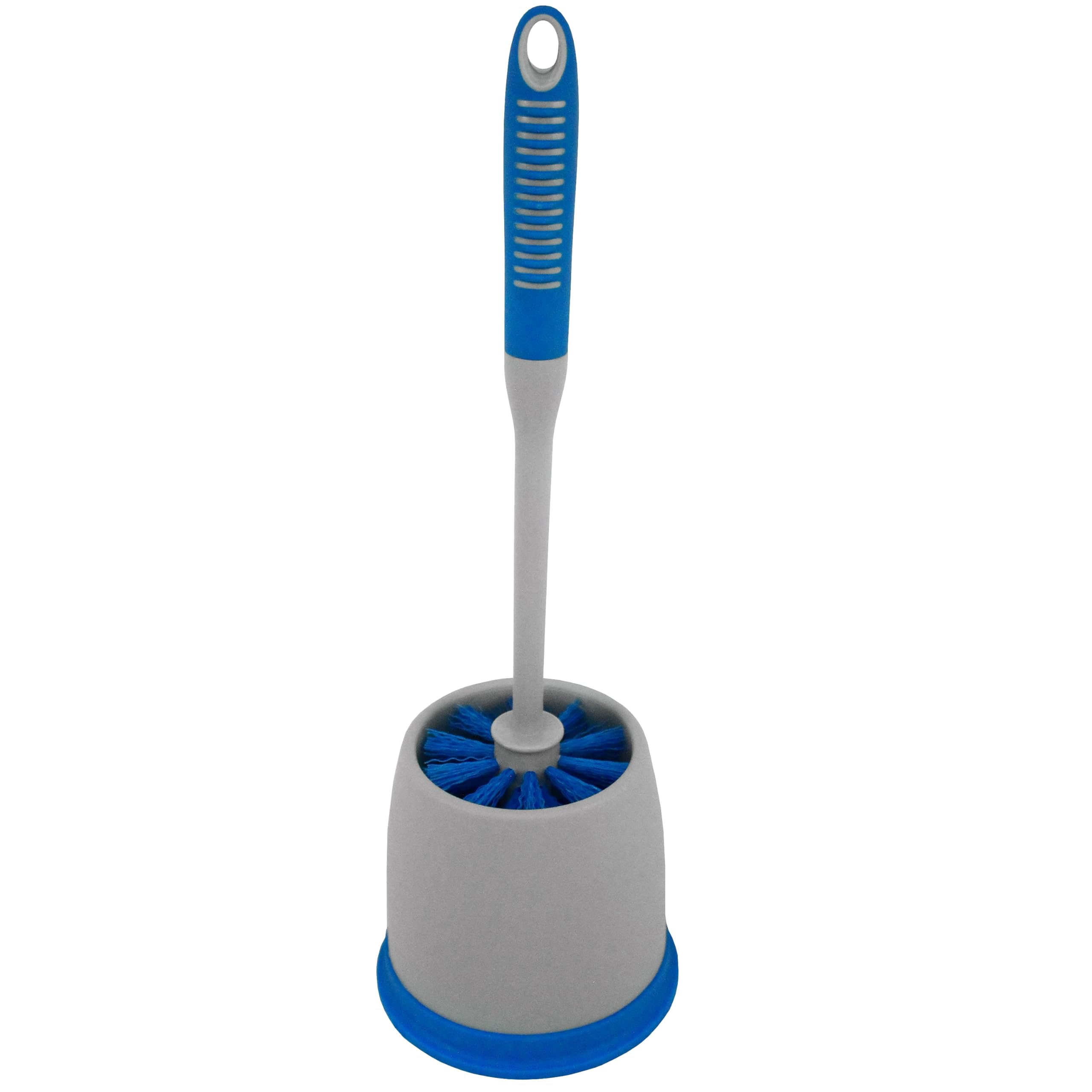 TOILET BOWL BRUSH AND CADDY BLUE/GRAY 12/CS