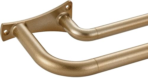 Barras de cortina dobles de 72 a 144 pulgadas, barras de cortina dobles envolventes, cortineros dobles para oscurecer la habitación, parte delantera