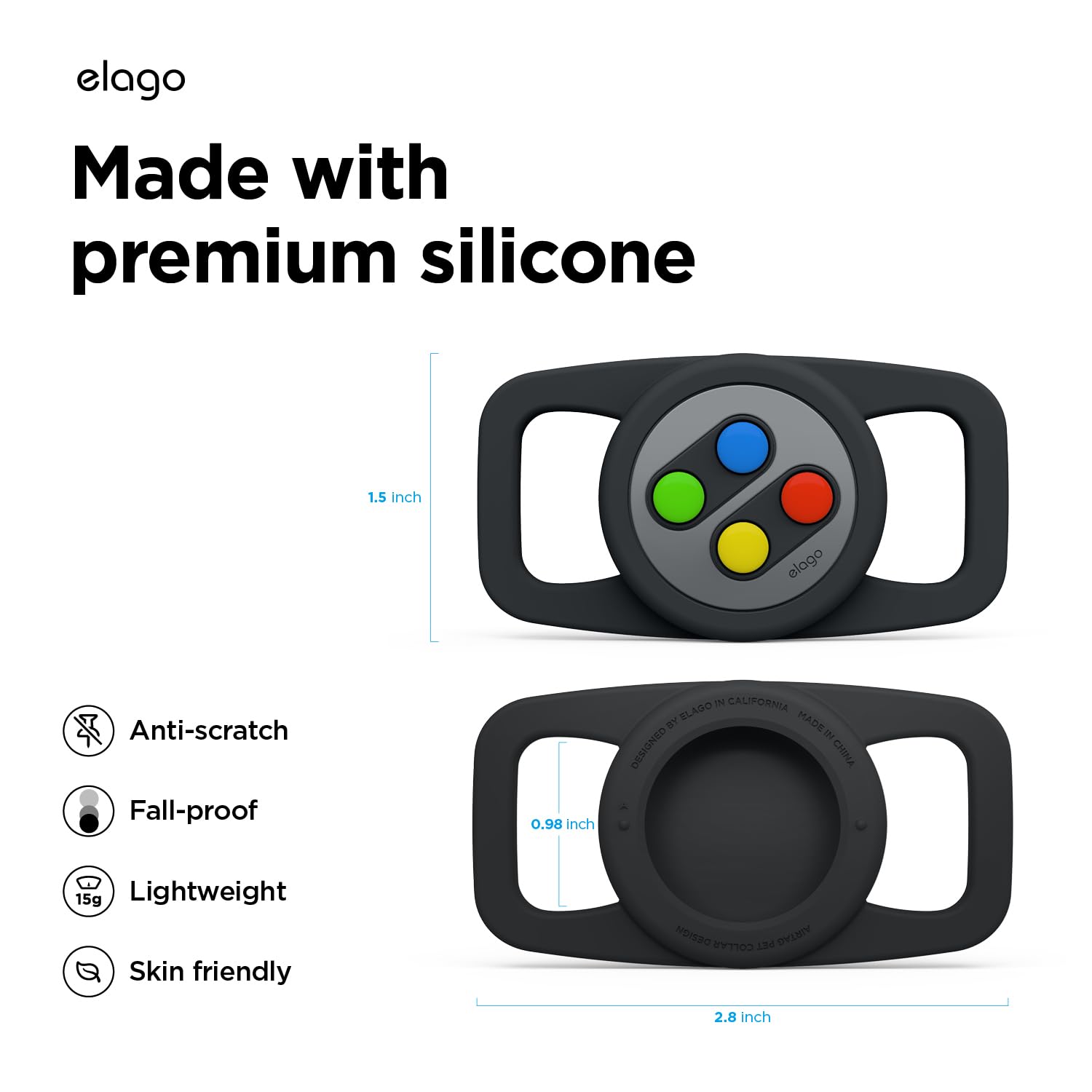 elago Pet Collar W5 Case Compatible with Apple AirTag 2 (2026) & 1 - Image 2