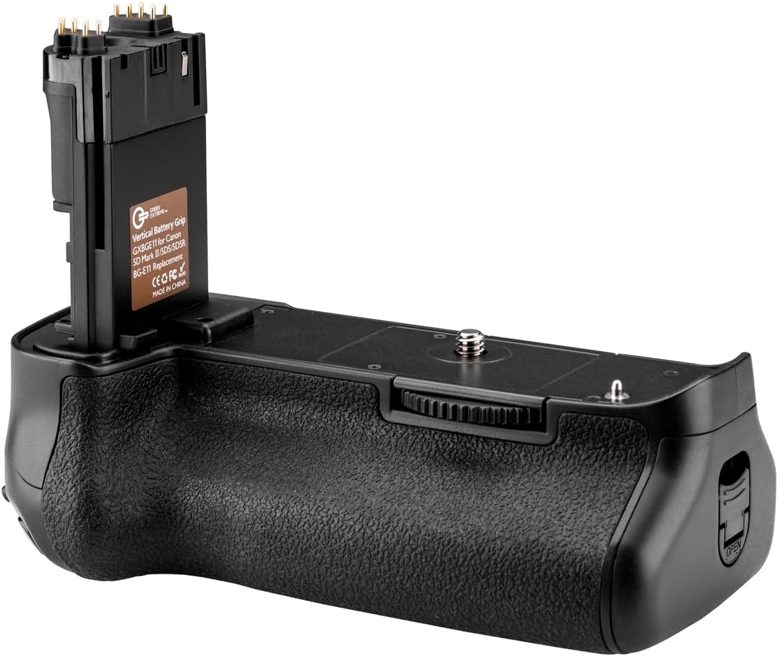 Green Extreme BG-E11 Vertical Battery Grip for Canon 5D Mark III, 5DS, and 5DS R – Dual Battery Slot, Extended Power, Ergonomic Design