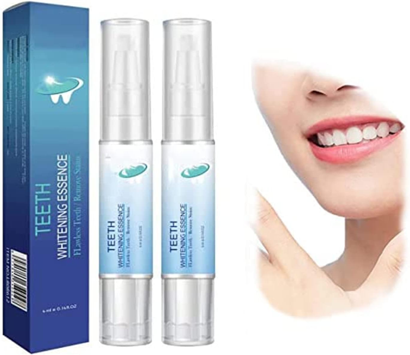 Teeth Whitening Pen Essence, bolígrafos para blanquear los dientes morados de Helloget, Teeth Stain Remover To Whiten Teeth, Natural Mint Flavor (2pcs)