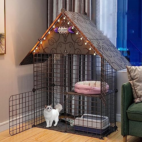 Chenils pour chats d'intérieur modulables pour élever des chatons en toute sécurité