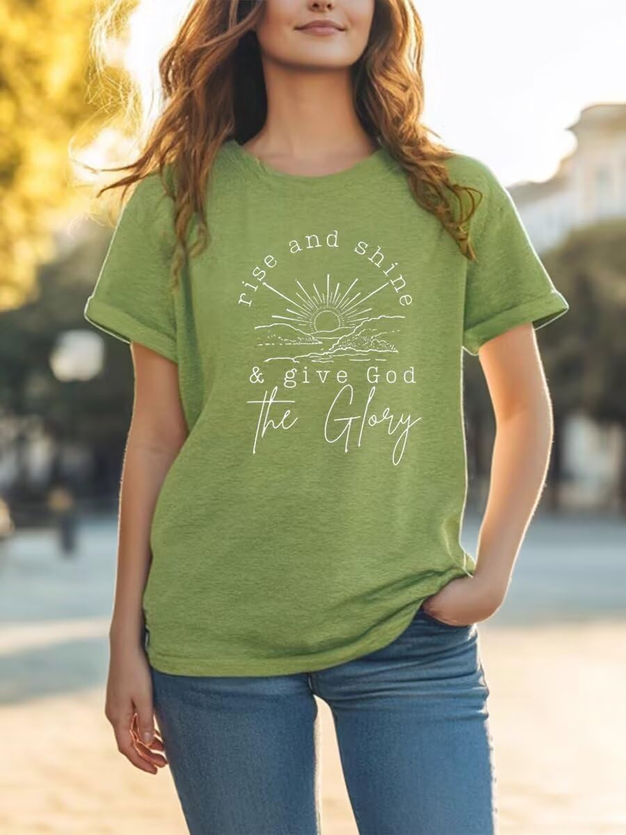 Christian Jesus T-Shirt for Women Vintage Bible Verse Printed Short Sleeve Faith Blessed Inspirational Girl Top Tees - Image 3