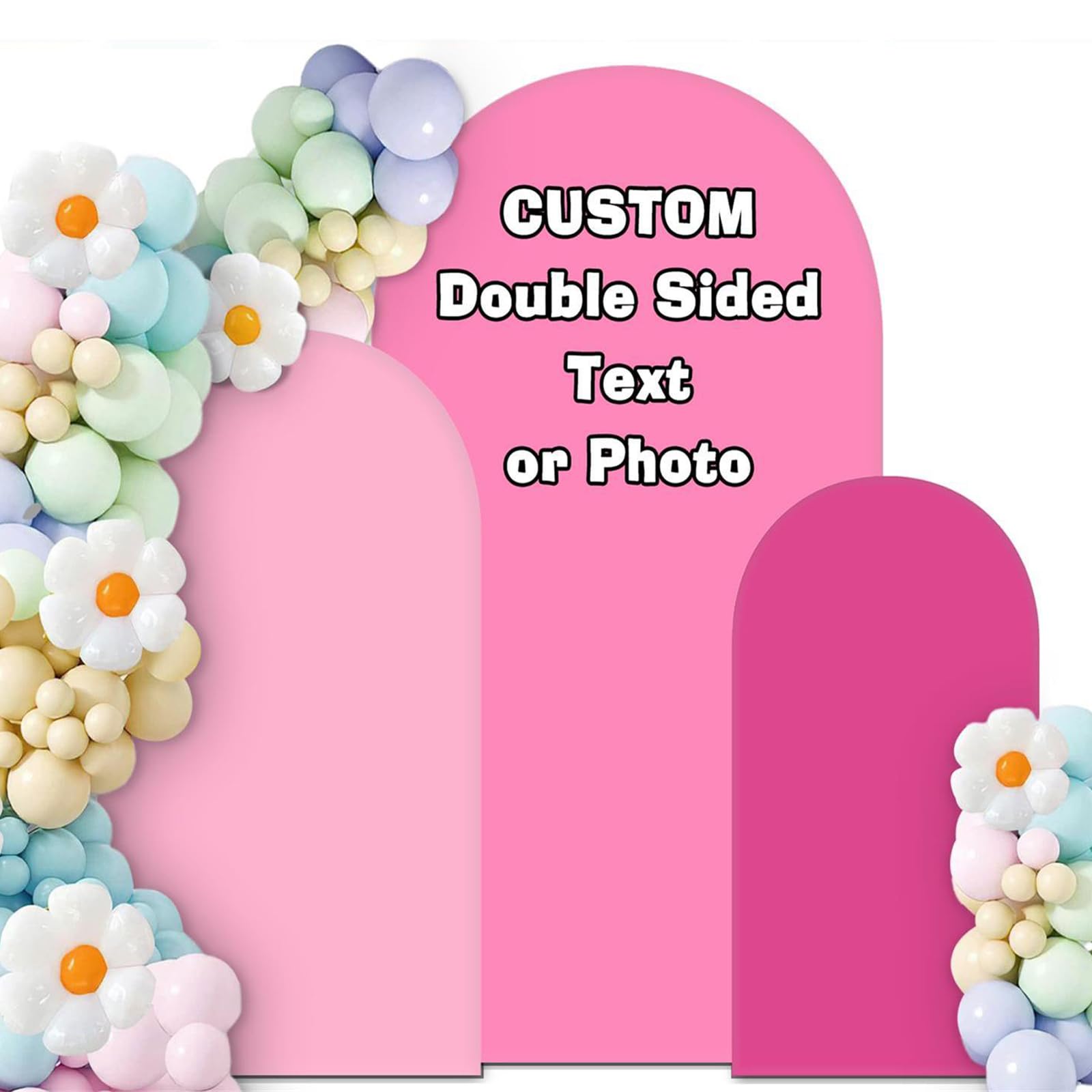 Set Di 3 Coperture Per Archi Nuziali In Spandex - Bianco Per Matrimoni E Feste (1,2m, 1,5m, 1,8m) - Foto 5