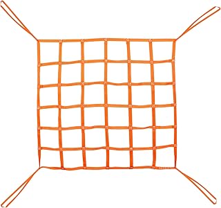 Cargo Lifting Nets, 3.28'x3.28' Lifting Cargo Net for Hoisting,Safety Cargo Lifting Net Straps,Tear Resistance Flat Nylon Sling Hoisting Net for Loading and Unloading Cargo,Max. Load Capacity:661lbs