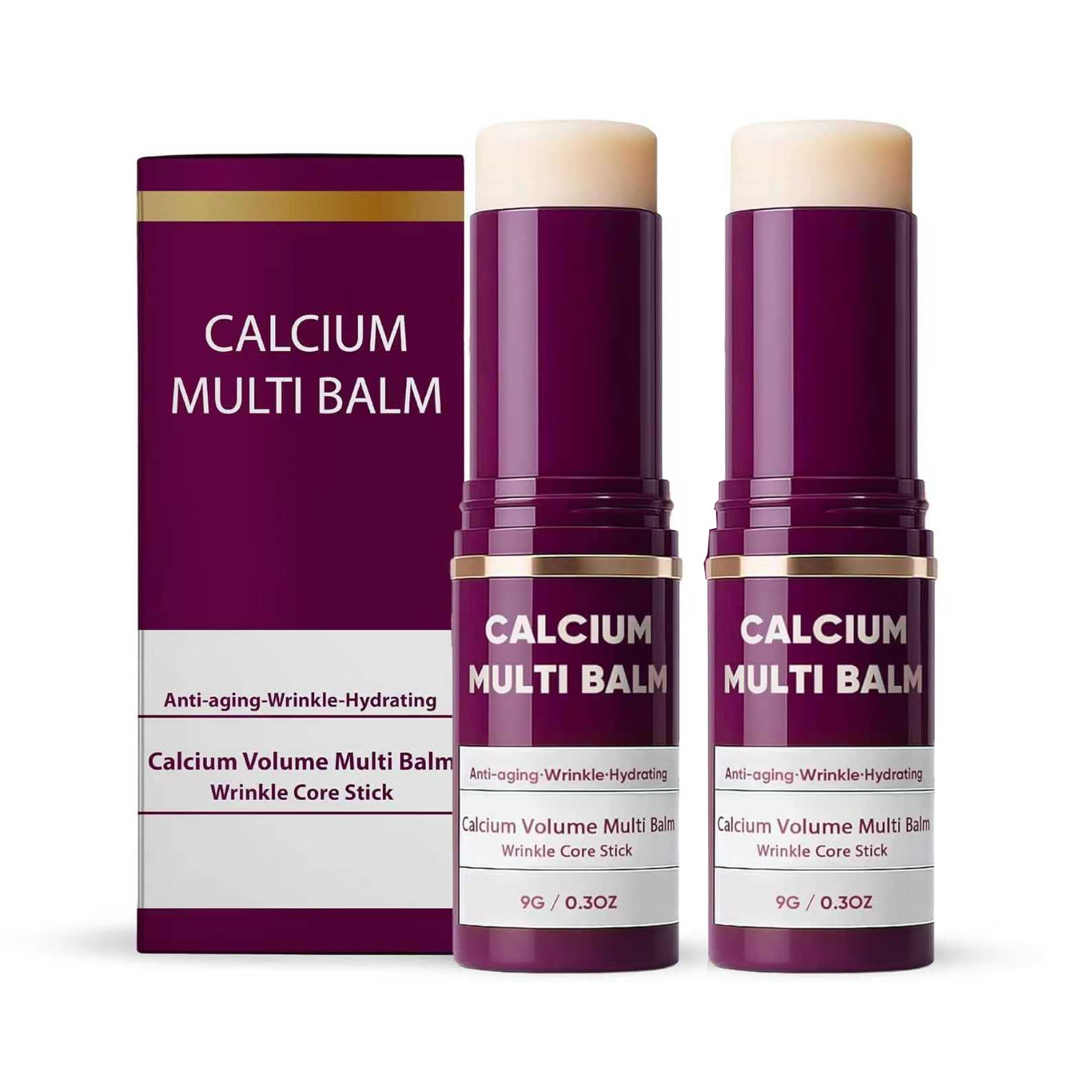 Calcium Multi Balm Stick for Face, Eyes, Lips & Neck – Korean Collagen Moisturizing Balm with Vitamin D & Shea Butter – Firming, Hydrating & Skin