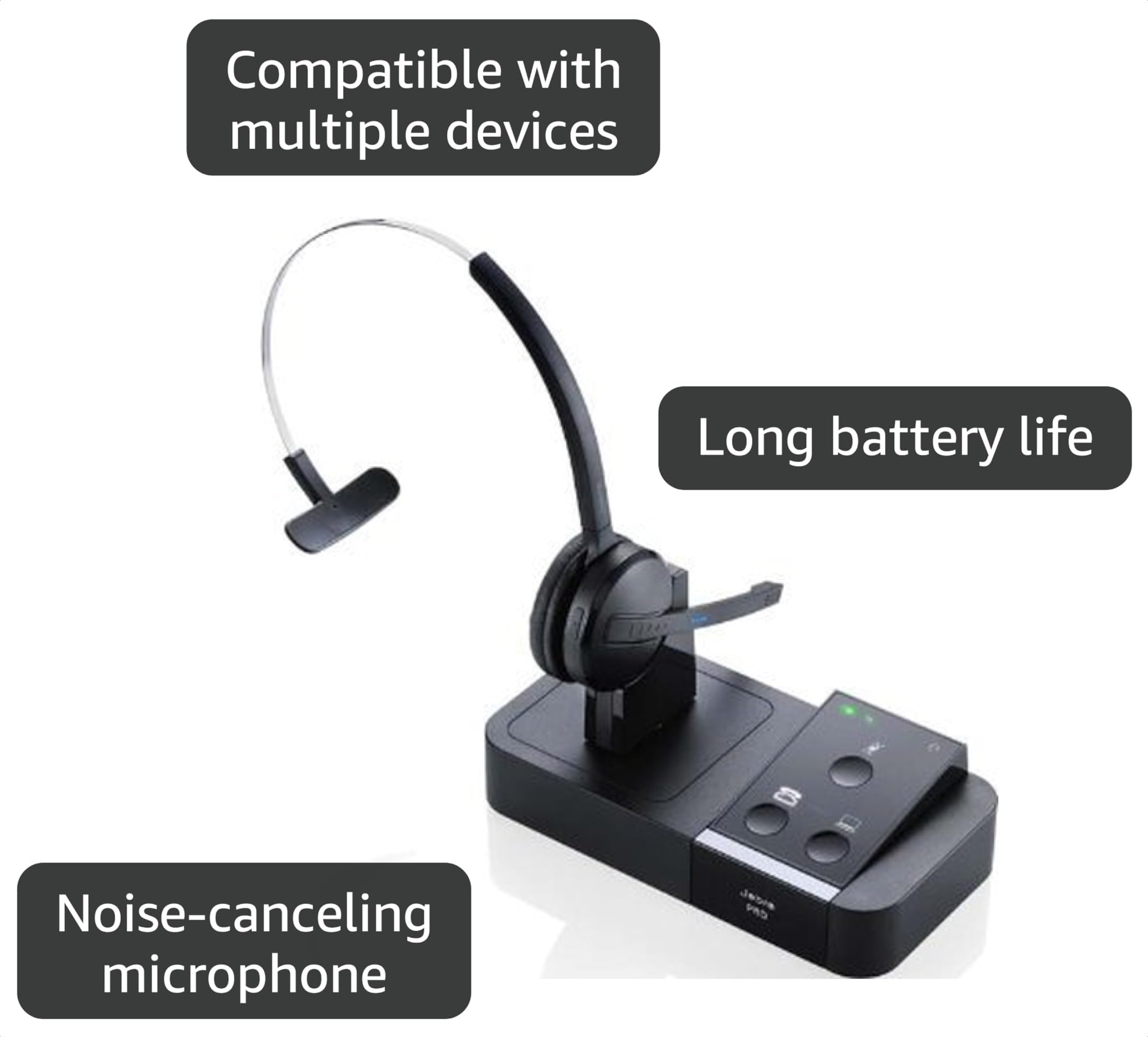 Amazon.com: Jabra PRO 9450 Mono Midi-Boom - Professional Wireless