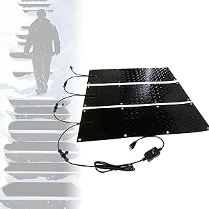 Amazon.com: ONZIEMS Heated Snow Melting Mat, 1/2/3/4/5 Pieces Outdoor ...