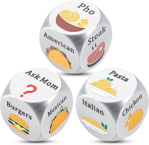 Miniatura 8 de Dados de decisión de comida para él, decididores, citas, regalos para novio, novia, marido, esposa, pareja, uno, 11 años, aniversario, regalos de