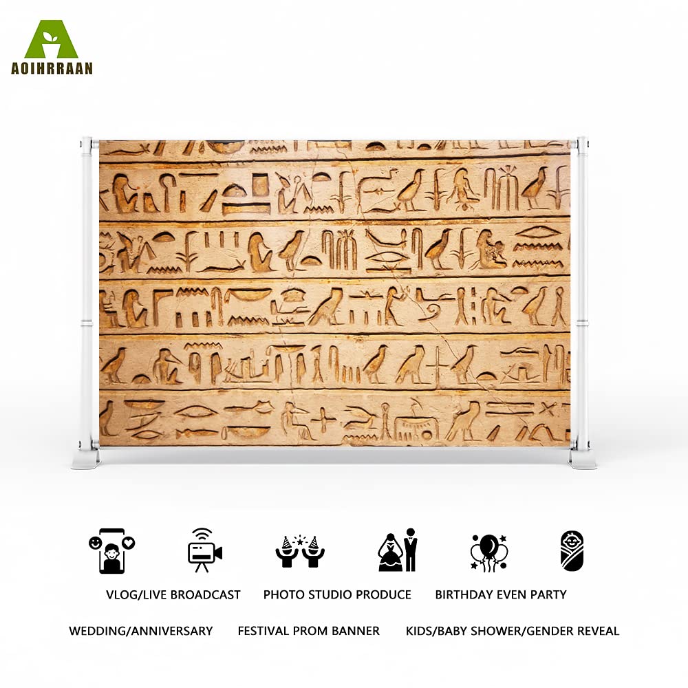 Aoihrraan 3x2,5m Antiguo Egipto Jeroglíficos Fondo Piedra Talla Pictograma Egipcio Historia Civilización Fotografía Fondo Arqueología Curso Viajes Video Brotes Retrato Fotografía Estudio Atrezzo