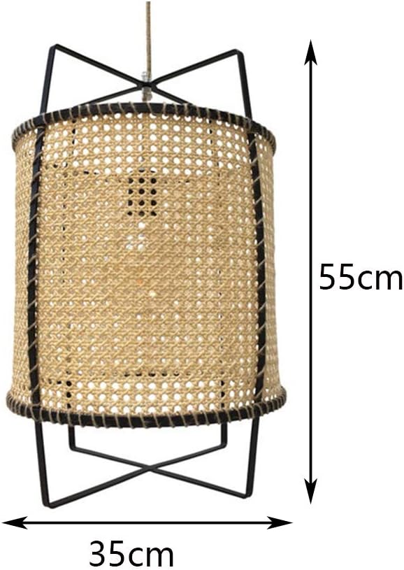 YUEGOO Chandeliers,Creative Personality Art Chandelier Retro Countryside Ceiling Light Hand-Woven Lamp Retro Classic Hanging Lantern Tropical Natural Kitchen Farmhouse Lighting