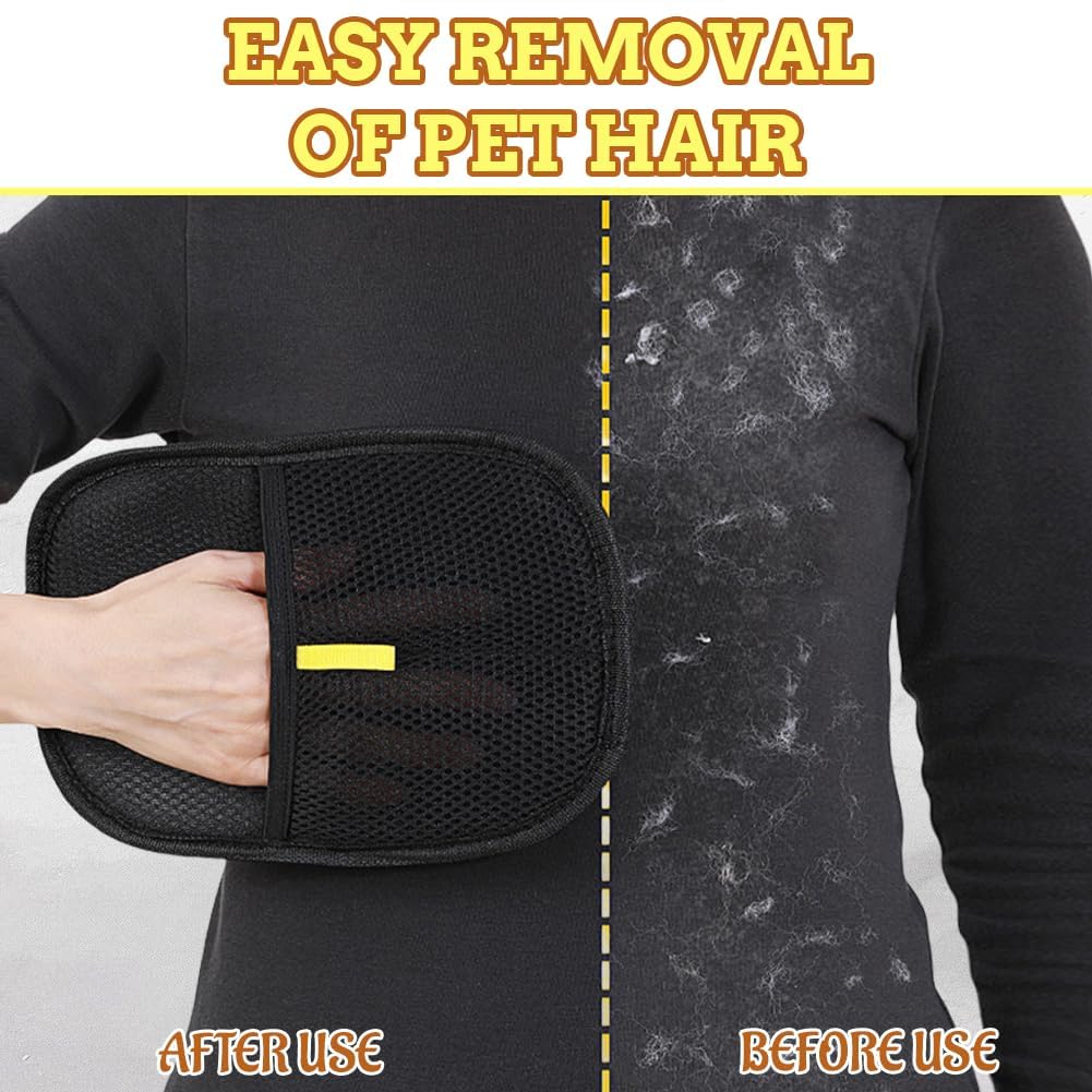 AMFUN 2PCS Pet Static Hair Removal Gloves - Image 4