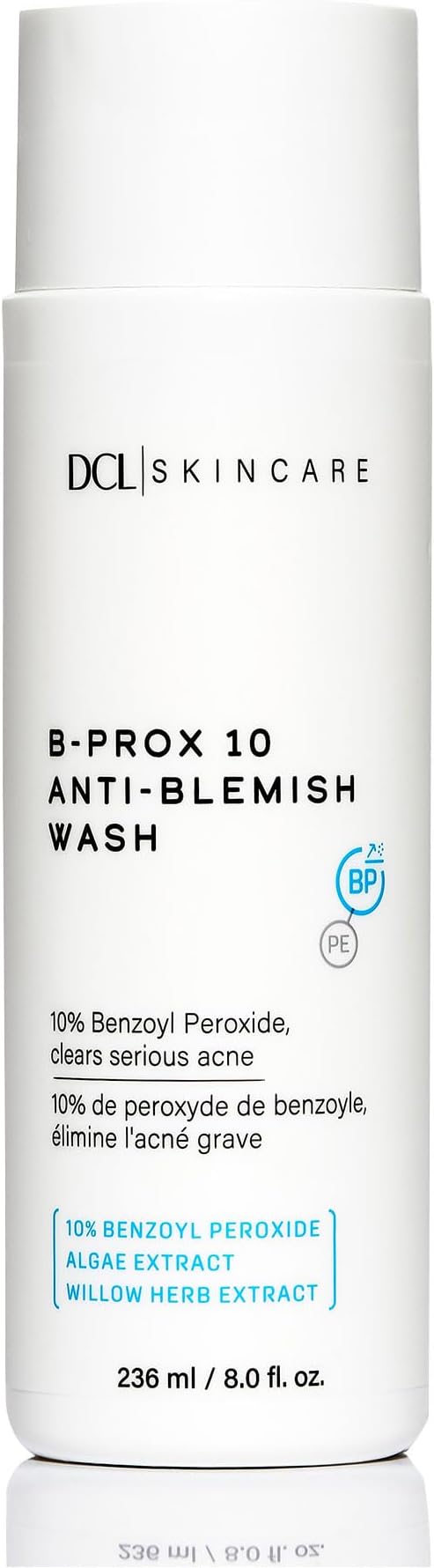 DCL Skincare B Prox Acne Treatment Cleanser with 10% Benzoyl Peroxide, Maximum Strength Acne Wash for Breakouts, Oil Control & Clear Skin, 6.7 fl oz