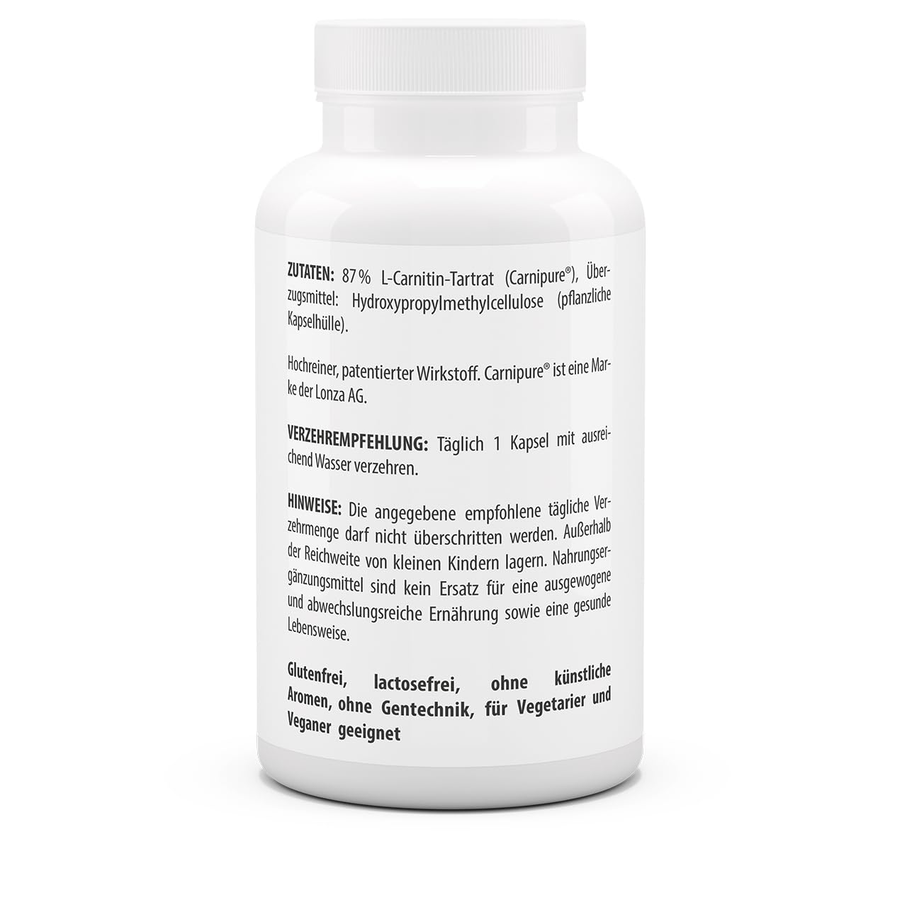 3er Pack Vita World L-Carnitin 500mg 300 Kapseln Vegan Apotheken Herstellung