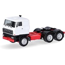 herpa 317399 Truck Model Mercedes Raba Tractor 3 Axles, White, Miniature Scale 187, Collectable, Made in Germany, Plastic Miniature Model, Multicoloured