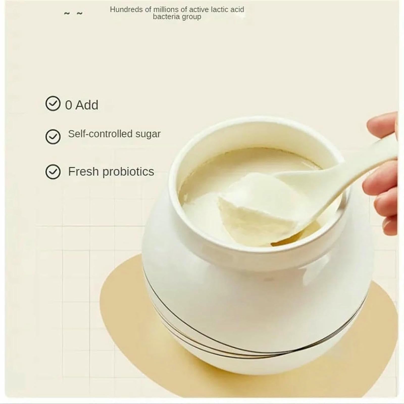 Fabricante De Yogur, Máquina De Yogur De Cerámica para El Hogar, Fermentador Automático De Vino De Arroz Pequeño, Forro De Lata De Porcelana