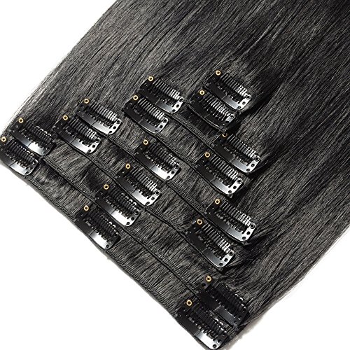 25cm-55cm Extension Clip Capelli Veri Umani Remy