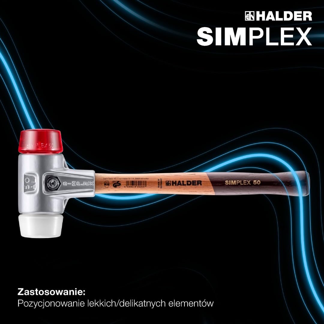 Halder 3167050" Simplex Plastik/superplastyczny młot z miękkiej twarzy, wielokolorowy, 50 mm