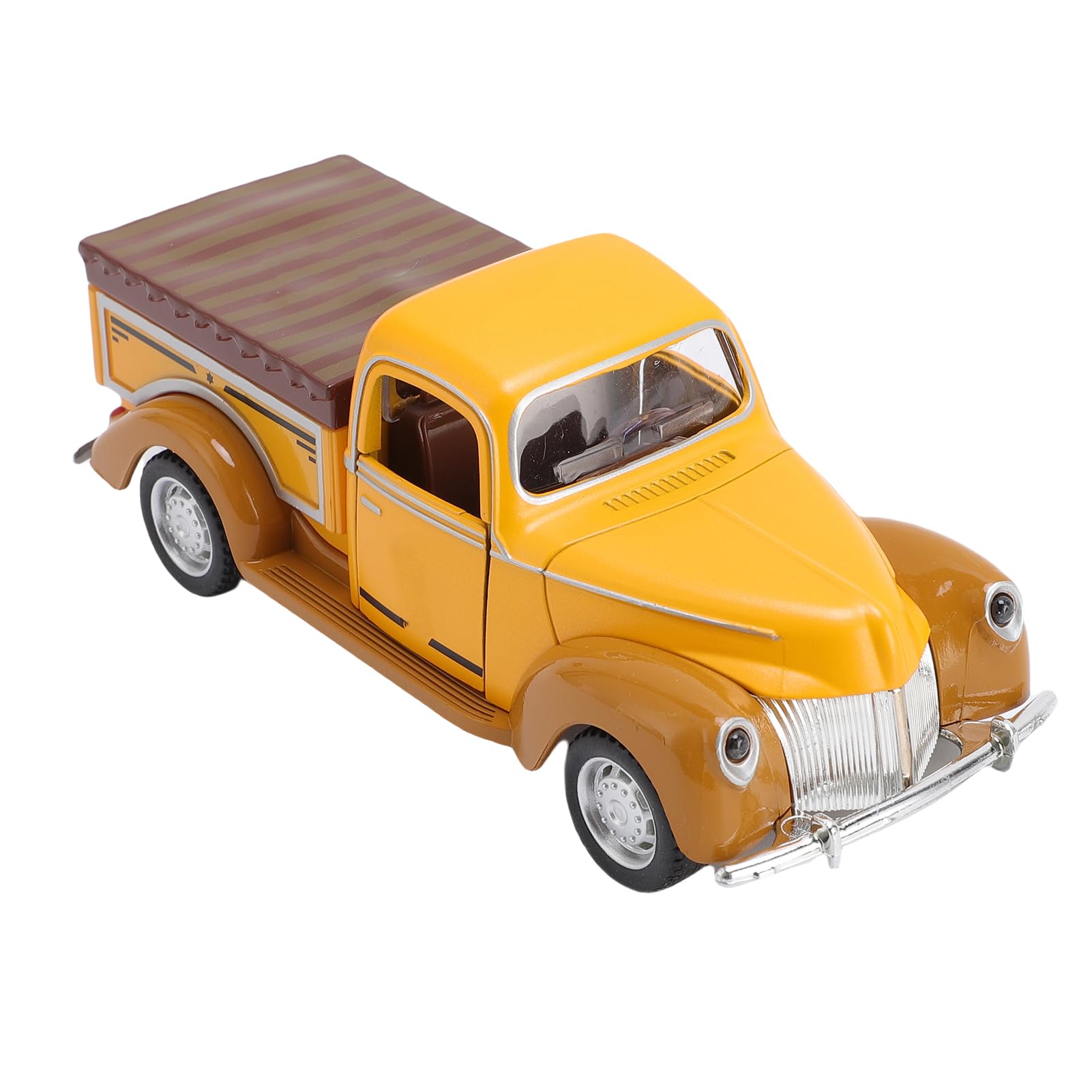 RASTKY Alloy Vintage Pickup Truck Model 1:32 Scale Realistic Classic Old Toy for Home Decor Nostalgic Collection (Yellow)