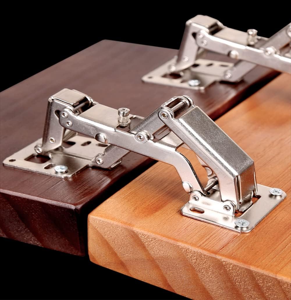 175 Degree Hidden Hinges Frameless Cabinet Hinges Hydraulically Adjustable Mount Soft Close, Full Cover (175 Degree Hinge (4 Pieces)