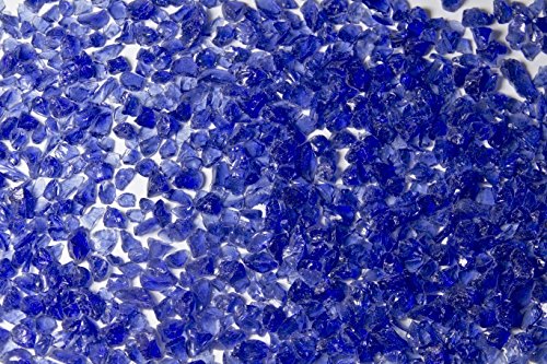 Walttools Terrazzo Grade Decorative Aggregate Stones for Countertops, Terrazzo Flooring, Outdoor Gardens, etc. (5 pounds, Dark Blue Glass)