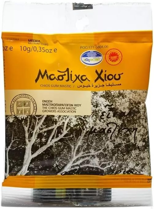 ELMA ΕΛΜΑ Chios Mastic Natural Resin Gum Mastic Mastiha Oil 1127 - Medium Tears/Grain 10g