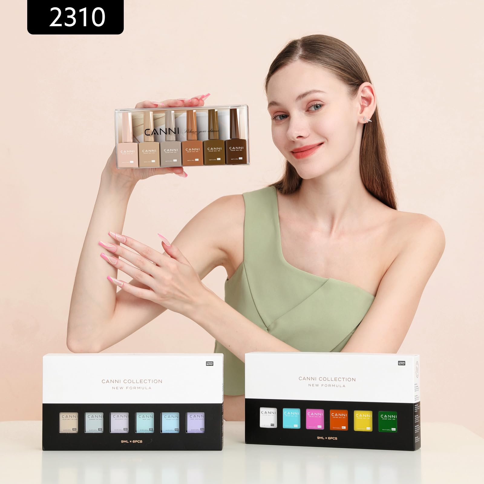 Juego de 6 esmaltes de uñas de gel de 0.3 fl oz sin hema, marrón nude, color marrón oscuro, colores otoñales, kit de esmalte de gel para bricolaje en casa, salón de belleza, regalos de Navidad y 8