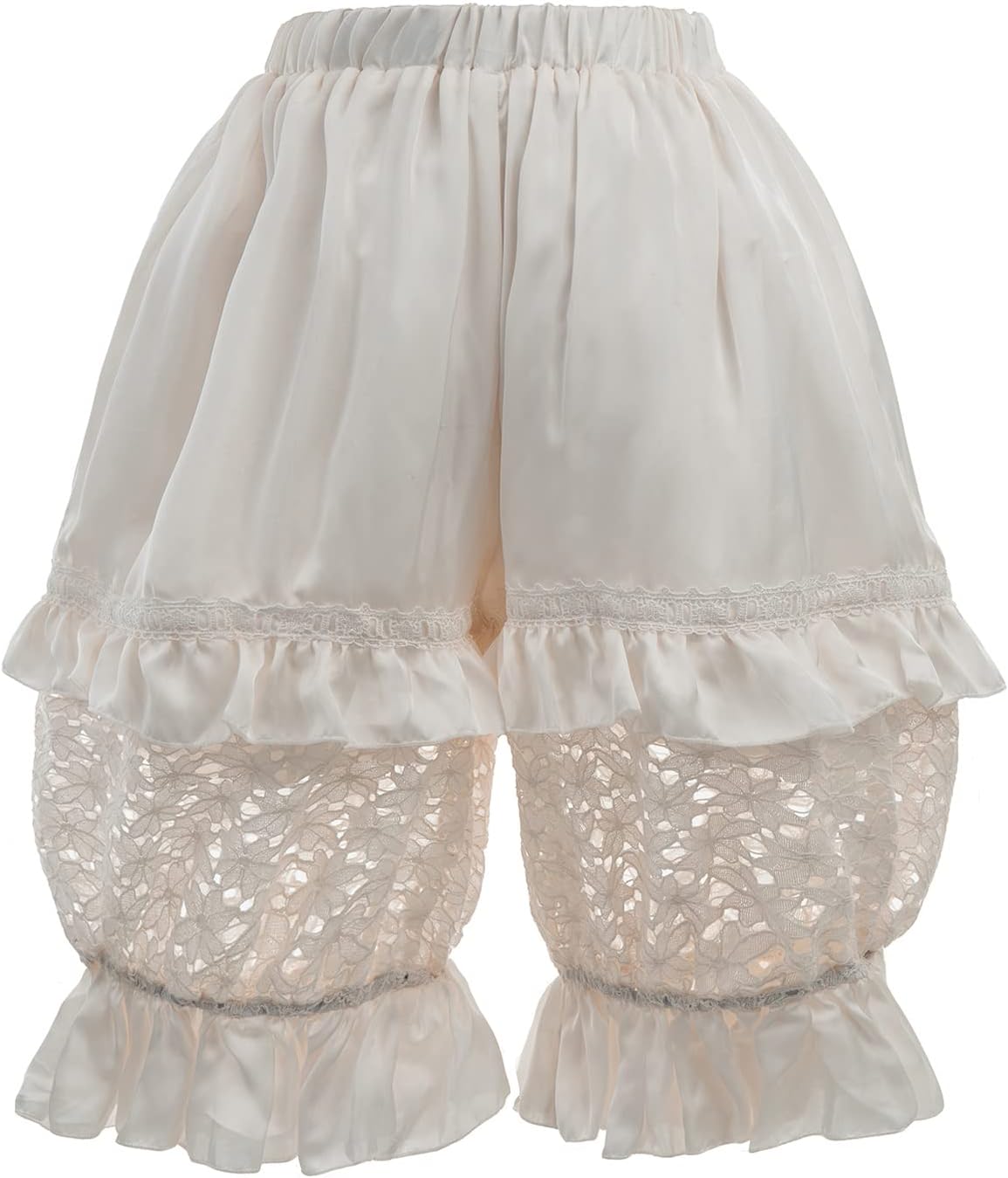 CR ROLECOS Pantaloons Women Lolita Bloomer Victorian Ruffle Lace Pumpkin Pants - Image 3