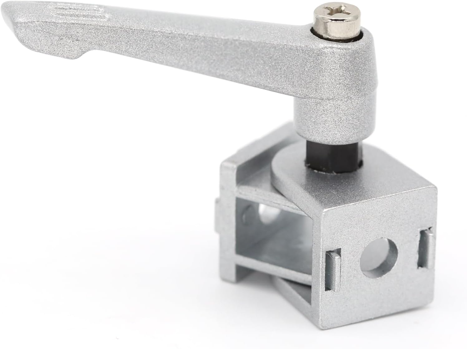 4Sets Die-Cast Zinc Alloy Living Hinge 2020 Series Aluminum Extrusion Profile Fittings Right Angle Zinc Alloy Flexible Pivot Joint Connector,for V/T Slot Extruded Aluminum Extrusion Profile (Silver)