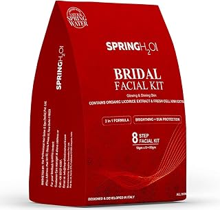 Bridal Facial Kit 80 gm| 2 in 1 Formula Brightning+Sun Protection | Enriched with Organic Licorice Extract and Fresh Cell KIWI Extract| Simple 8 Step