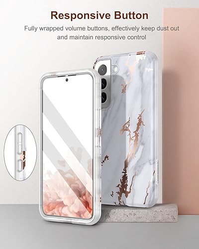 Miniatura 4 de SURITCH Funda para Samsung Galaxy S22 Plus, protector de pantalla integrado Protección de cuerpo completo a prueba de golpes, resistente, delgada y