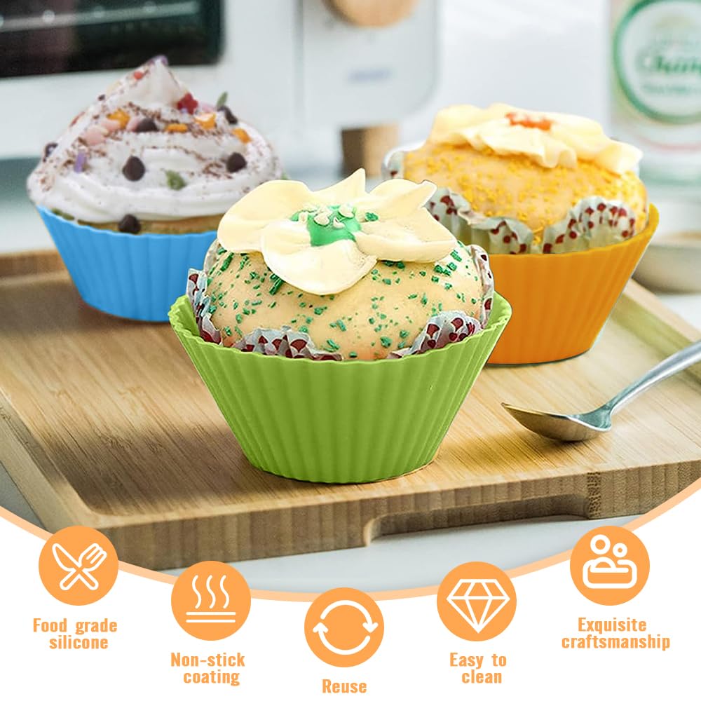 Lot De 12 Moules En Silicone Standard Pour Muffins, 4