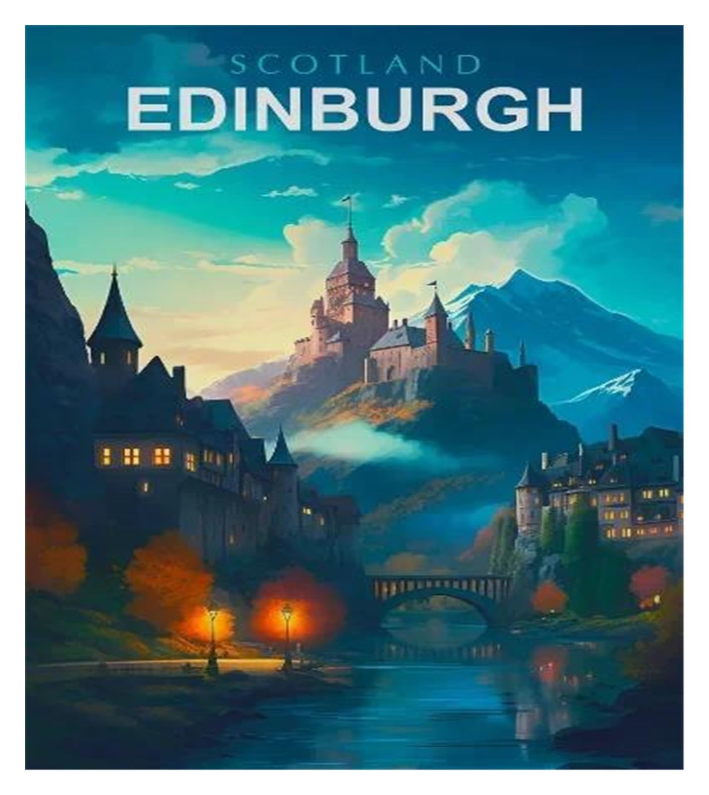 Art mural de paysage XENITE 50x75cm pour raviver un mur vide avec style et élégance