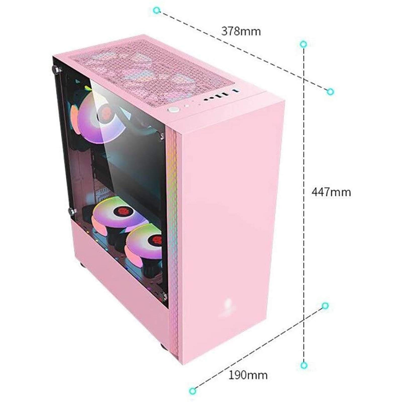 Amazon.co.jp: ピンクのゲーミングケース、ミッドタワーATX/M-ATX/ミニ 